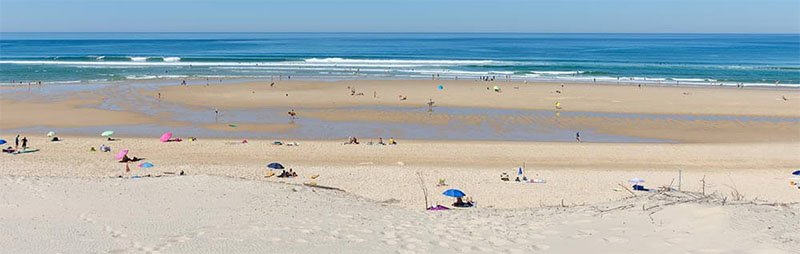 Baïne à marée basse — plage landaise